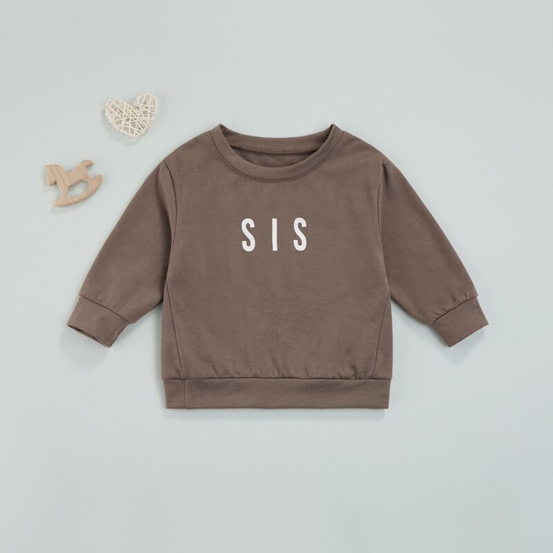 Toddler Solid Letter Print  Pullover